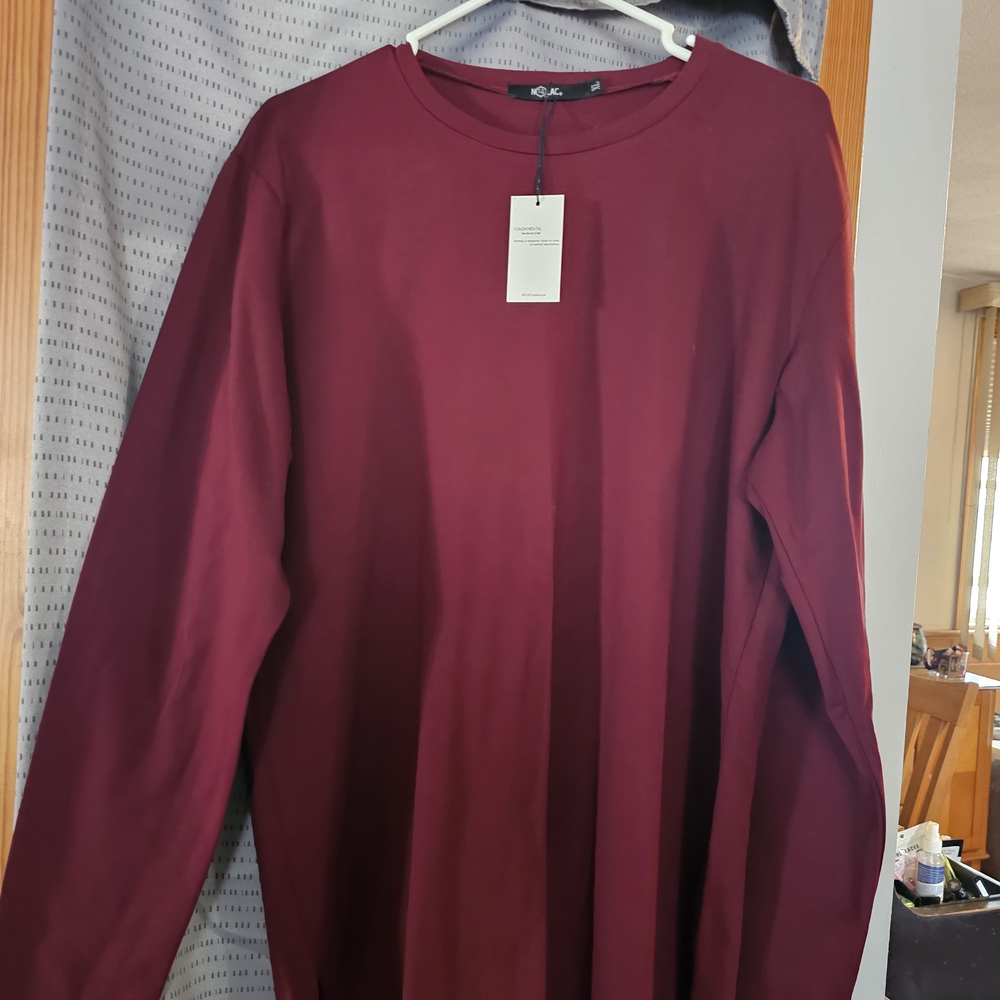 Nola Deep Red Long Sleeve Tee